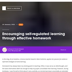 Encouraging self-regulated learning…