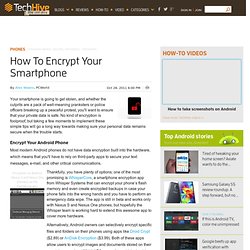 How To Encrypt Your Smartphone