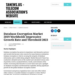 Database Encryption Market 2019 Worldwide Impressive Growth Rate and Threshold 2023 - by Ehtesham Peerzade