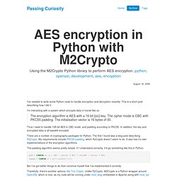 AES encryption in Python with M2Crypto