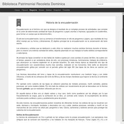 Biblioteca Patrimonial Recoleta Dominica: Historia de la encuadernación