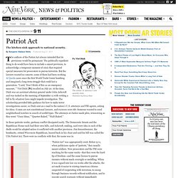 Patriot Act - 9/11 Encyclopedia - September 11 10th Anniversary – NYMag