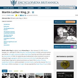 Martin Luther King, Jr. (American religious leader and civil-rights activist