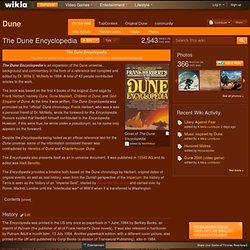 The Dune Encyclopedia - Dune Wiki - Frank Herbert, David Lynch, Sandworms