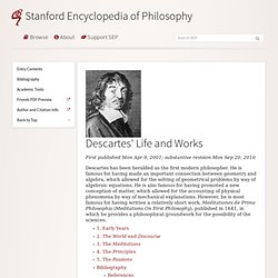 Descartes' Life and Works