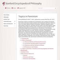 Topics in Feminism