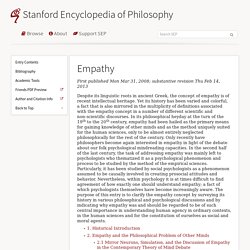 Empathy (Stanford Encyclopedia of Philosophy)