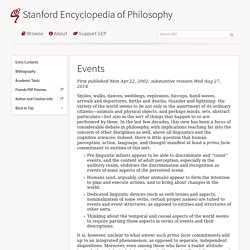Events (Stanford Encyclopedia of Philosophy)