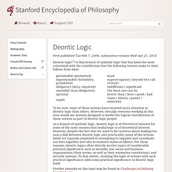 Deontic Logic