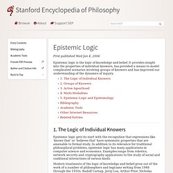 Epistemic Logic