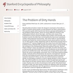 The Problem of Dirty Hands