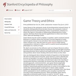 Game Theory and Ethics