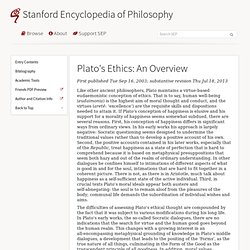 Plato's Ethics: An Overview