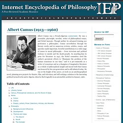 Camus, Albert [Internet Encyclopedia of Philosophy]