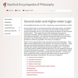 Second-order and Higher-order Logic