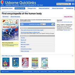 “First encyclopedia of the human body” in Usborne Quicklinks