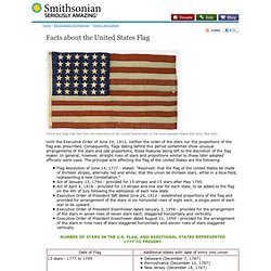 Encyclopedia Smithsonian: Facts about the United States Flag