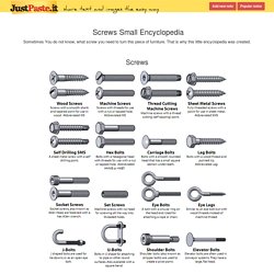 Screws Small Encyclopedia Sometimes ... - justpaste.it - StumbleUpon