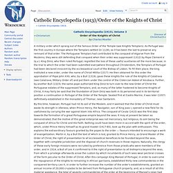 Catholic Encyclopedia (1913)/Order of the Knights of Christ