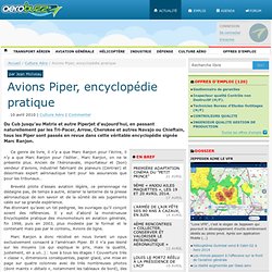 Avions Piper, encyclopédie pratique
