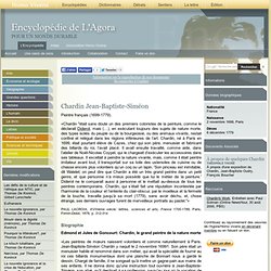 Chardin Jean-Baptiste-Siméon: Biographie et peintures