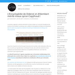 L’Encyclopédie de Diderot et d’Alembert mérite mieux qu’un Copyfraud