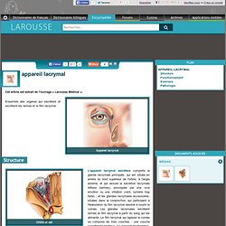 appareil lacrymal