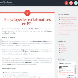 Encyclopédies collaboratives en EPI