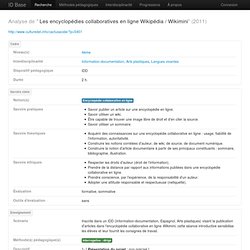 Notice : Les encyclopédies collaboratives en ligne Wikipédia / Wikimini