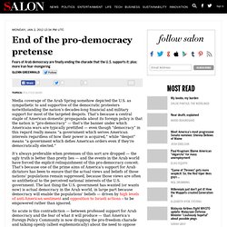 End of the pro-democracy pretense