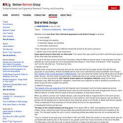 End of Web Design (Alertbox July 2000)