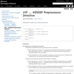 #IF ... #ENDIF Preprocessor Directive