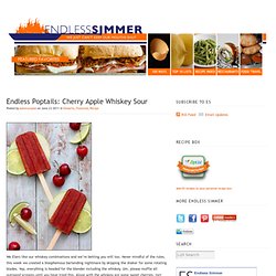 Cherry Apple Whiskey Sour Popsicles