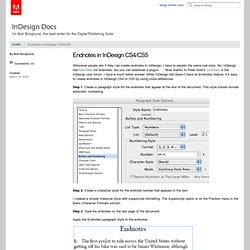 Endnotes in InDesign CS4/CS5 « InDesign Docs