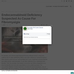 Endocannabinoid Deficiency Suspected As Cause For Fibromyalgia