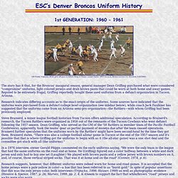 Endzone's Denver Broncos Uniform History Page