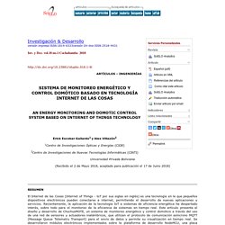 SISTEMA DE MONITOREO ENERGÉTICO Y CONTROL DOMÓTICO BASADO EN TECNOLOGÍA INTERNET DE LAS COSAS