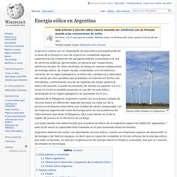 Energía eólica en Argentina