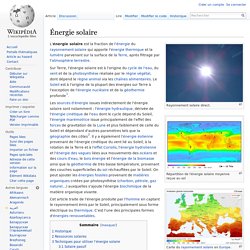 Énergie solaire