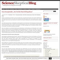 Neue Energiestudie: „Der Tod der Peak-Oil Hypothese“ - Science Skeptical Blog