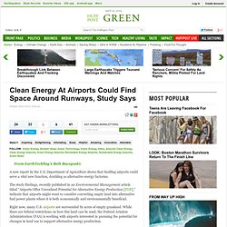 Clean Energy At Airports Could Find Space Around Runways, Study Says