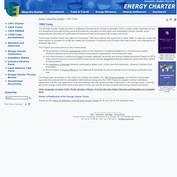 Energy Charter: 1994 Treaty