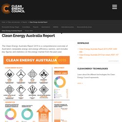 Clean Energy Council - Clean Energy Australia Report