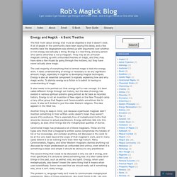 Energy and Magick – A Basic Treatise