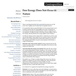 Free Energy Does Not Occur in Nature