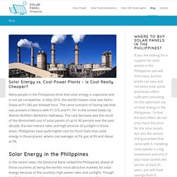 Solar Energy vs. Coal Power Plants – Is Coal Really Cheaper?