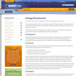 Energy Procurement and Energy Consulting : Summit Energy