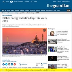 EU hits energy reduction target six years early