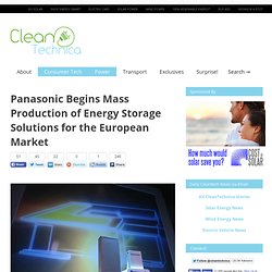 Energy Storage for Homes from Panasonic in Europe (Coming Soon)