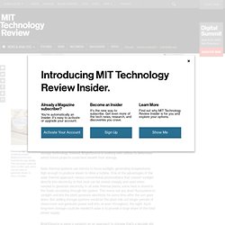 Energy Storage for Solar Power